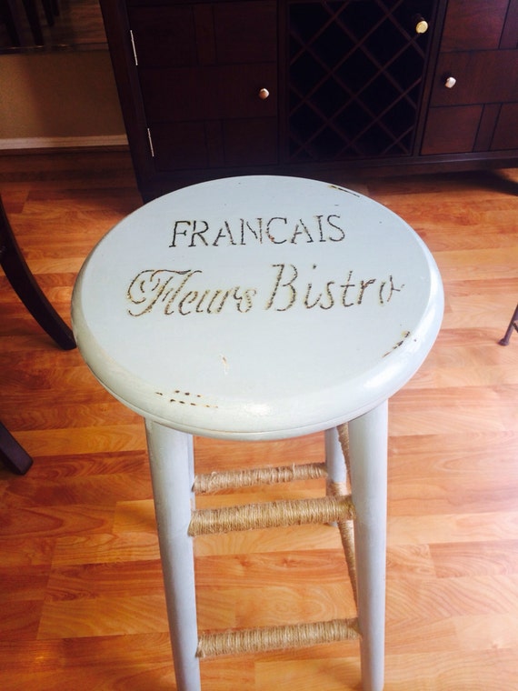Items similar to French Inspired Bar Stools with Wood carvings