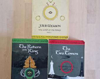 Cofanetto della trilogia de Il Signore degli Anelli. J.R.R. Tolkien. La Compagnia dell&#39;Anello. Le Due Torri. Il Ritorno del Re. 1991