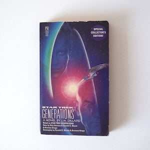Star Trek Generations. Special Collector&#39;s Edition. J. M. Dillard. A Vintage First Edition Paper Back Book. 1995