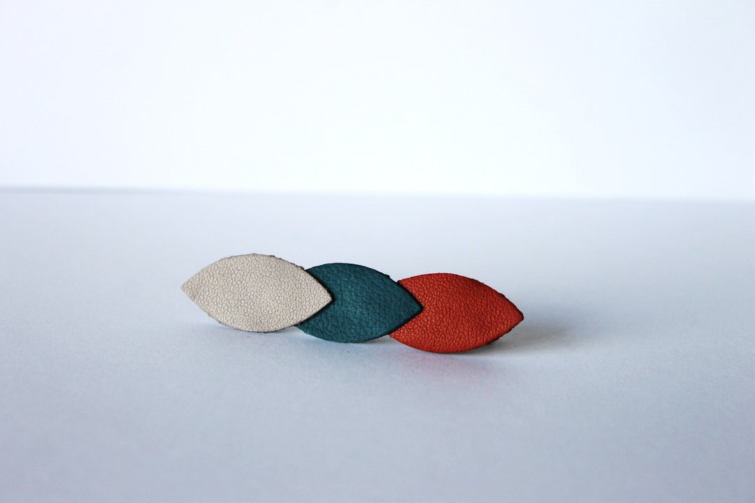 Hair Barrette Alligator Clip Copper Duck Green Taupe Etsy