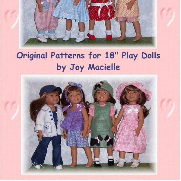 Patrons originaux pour 18" Play Dolls Magic Attic Euro PDF