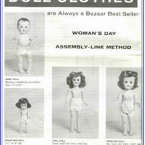 Womans Day Puppe Schnittmuster Fließband Methode PDF