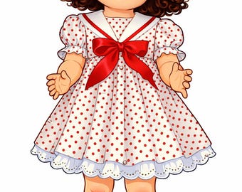 PDF - 22" Saucy Walker or similar Ships Ahoy! #819 Dress Pattern in PDF Format