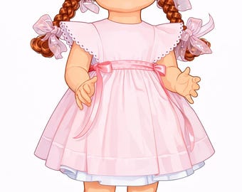 PDF - 22" Saucy Walker or similar Play Date #813 Pink Parfait Dress Pattern in PDF Format