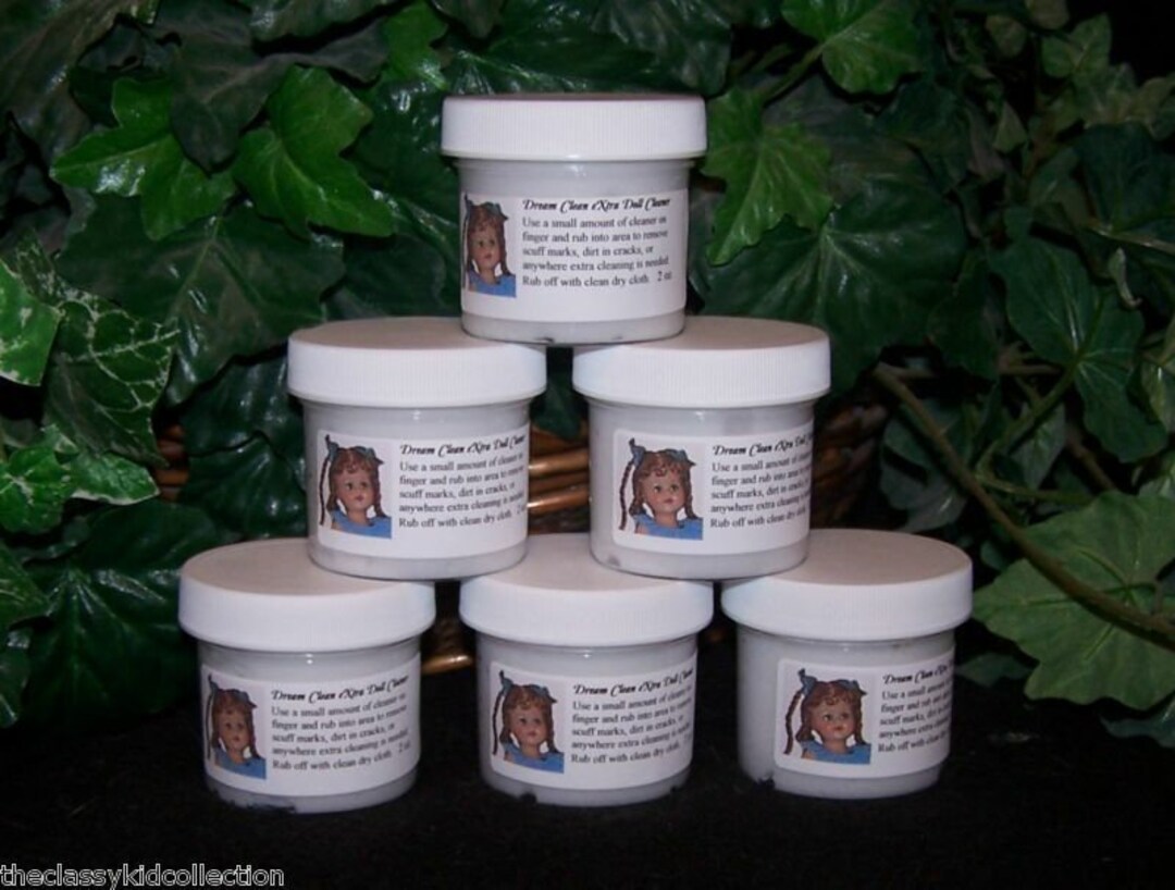 Dream Clean Doll Cleaner - 2 Jars Lot For Cleaning Dolls & Collectibles - Save Money Buying In Bulk