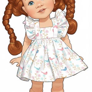 PDF 15" Meadow Moppets Dress Pattern M112