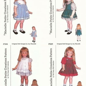 Patti Playpal Dress Patterns Set C