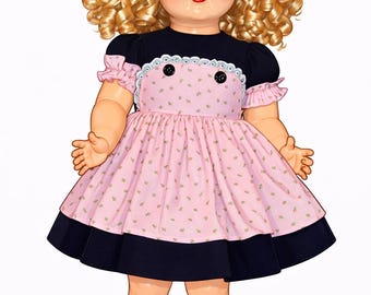 PDF - 22" Saucy Walker or similar Pink Parade #818 Dress Pattern in PDF Format