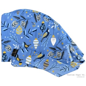 Vinterfåglar Guldglitter Scrub Hatt, Holiday Pixie Cap