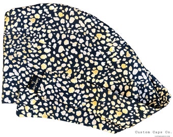 Sombrero de exfoliación quirúrgica con estampado de leopardo, gorra de exfoliación Pixie de estampado animal para mujer / Custom Caps Co.