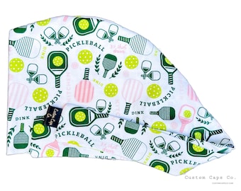 Pickleball Era Cotton Scrub Cap: Women's Novelty Pixie Hat