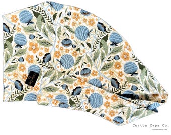 Casquette florale à pompons, bonnet lutin en coton pour femmes