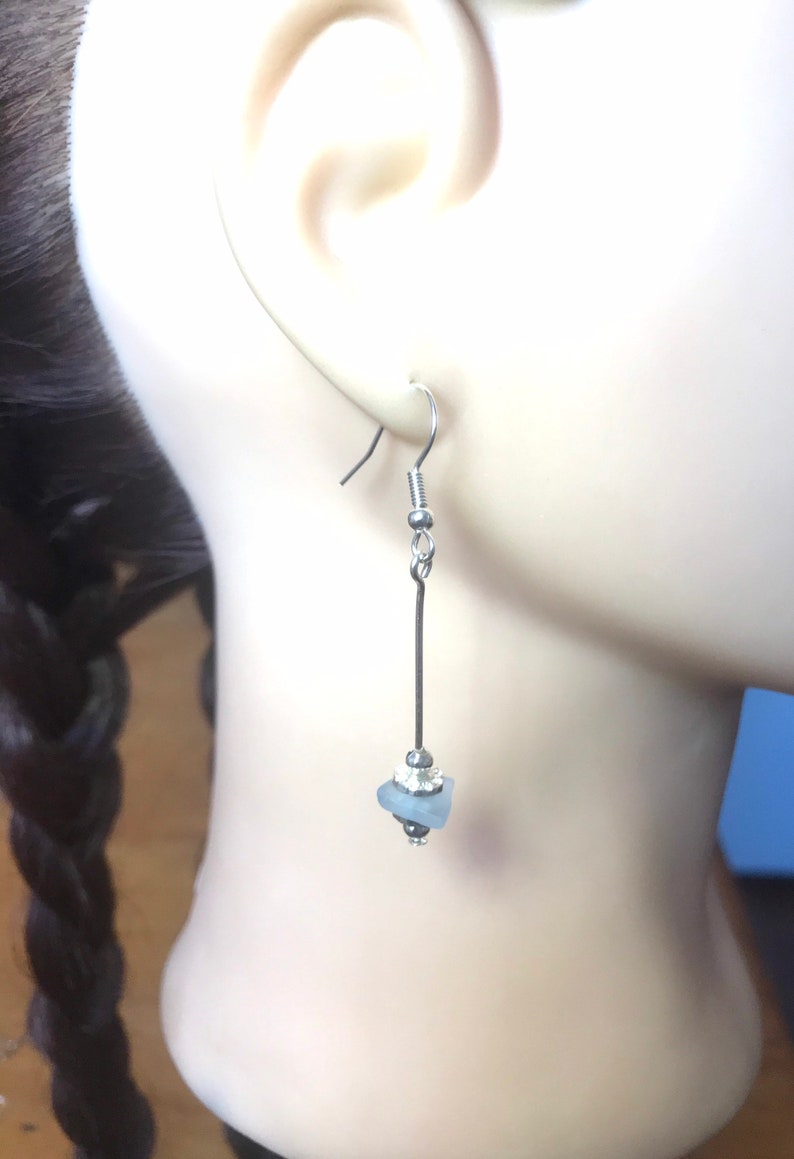 Handmade wine glass earrings