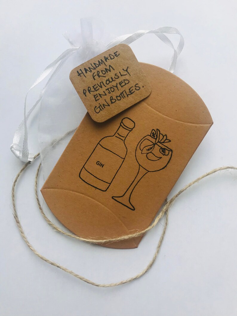Handmade gin glass necklace