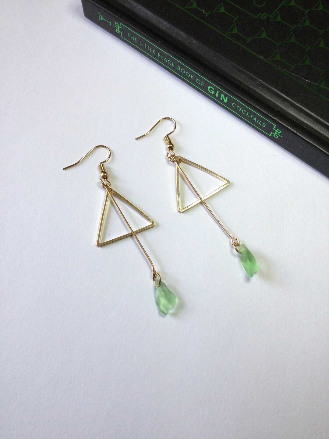 Handmade Upcycled Gin Bottle Glass Earrings Etsy