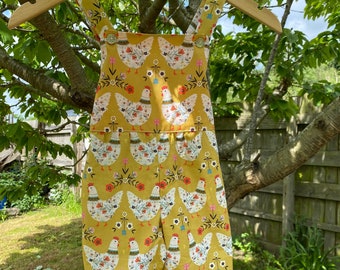 Kids chicken overalls, dungarees, farm theme party, barn yard romper for kids, toddlers day on the farm, baby farmer, roosters, chicks, hens