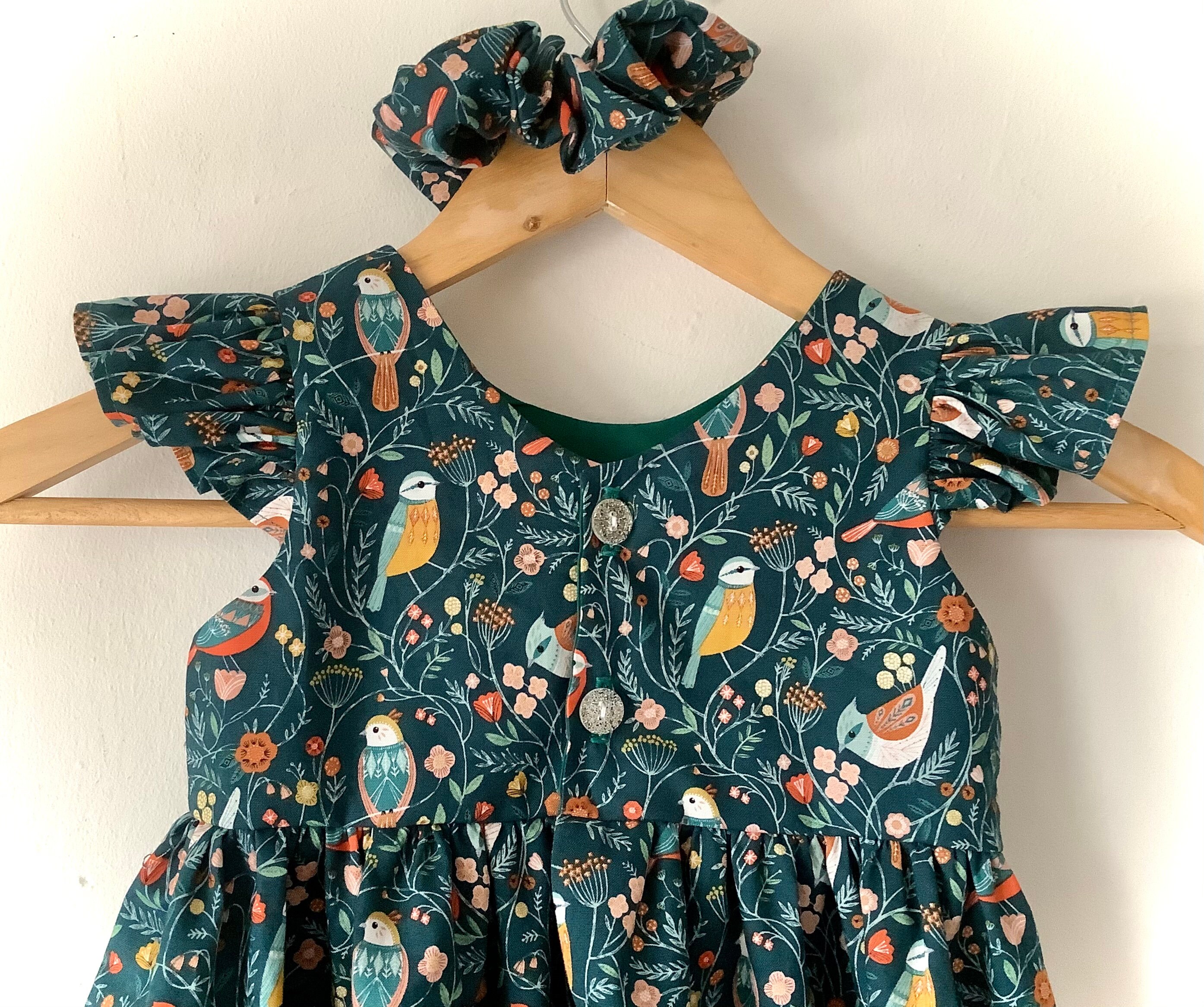 Baby Girls Handmade Dress With Flutter Sleeve Toddler Etsy UK