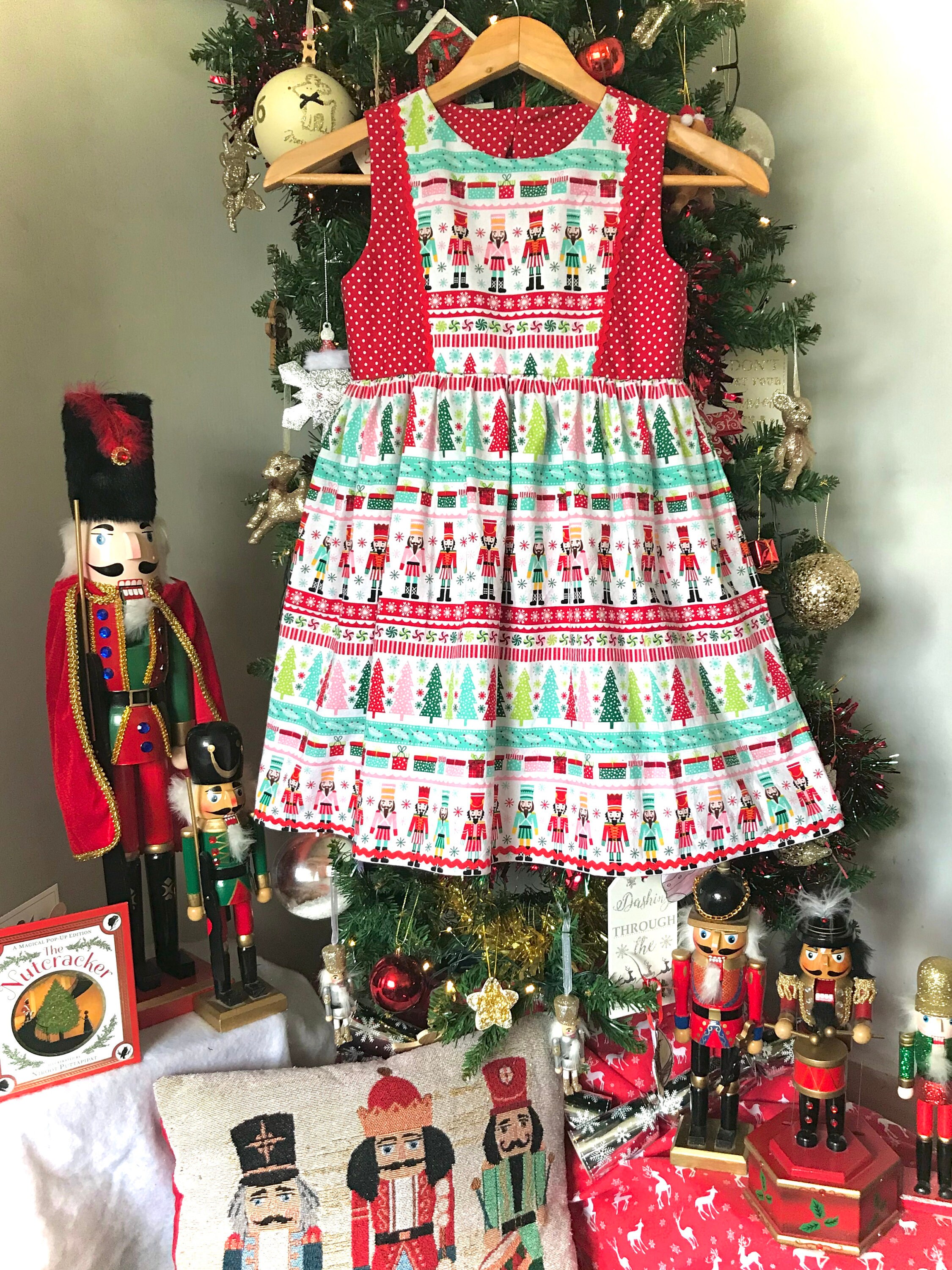 Girls handmade Nutcracker dress Christmas in July ideas Xmas Etsy