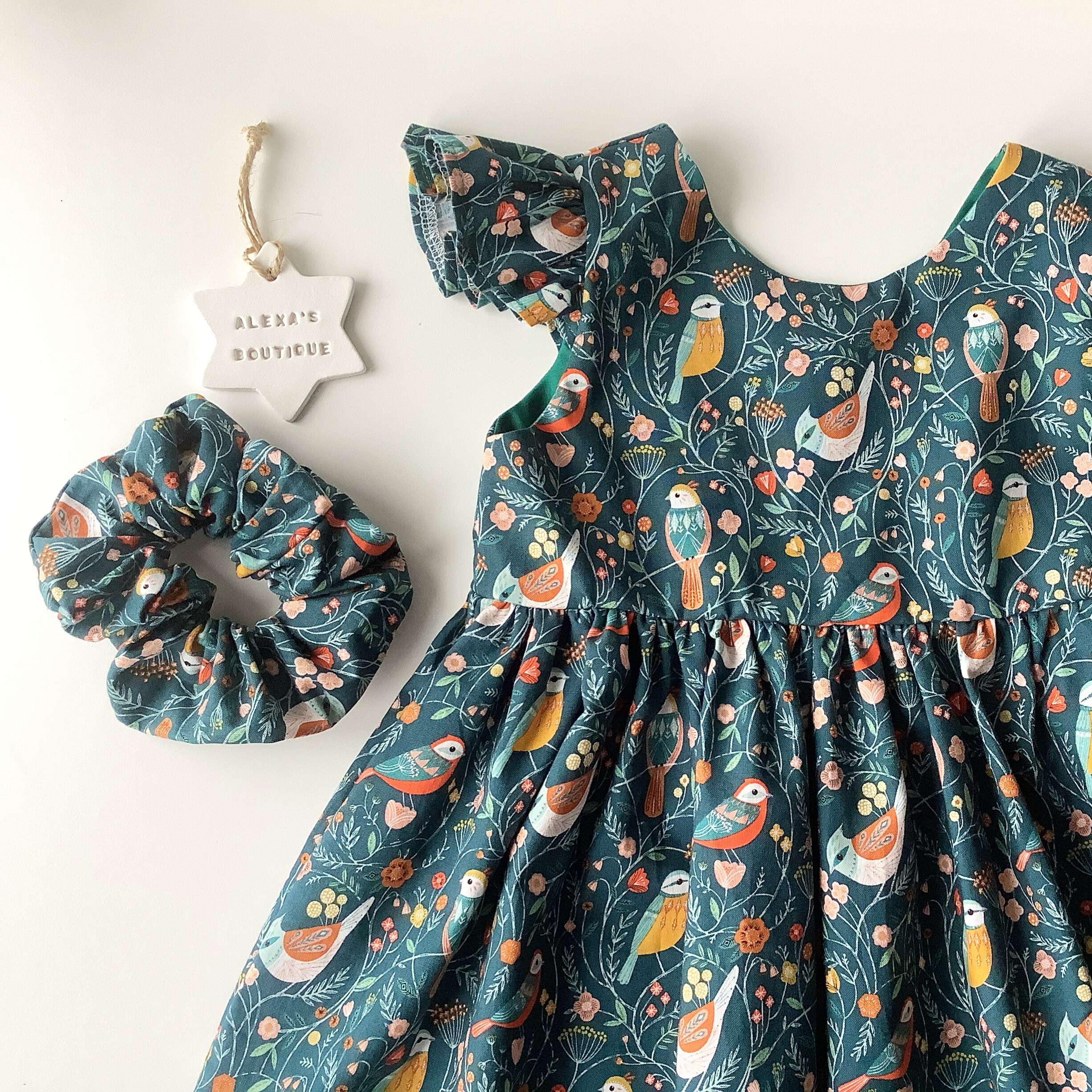 Baby Girls Handmade Dress With Flutter Sleeve Toddler Etsy UK