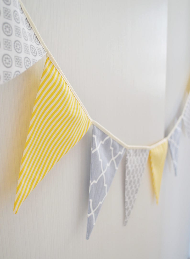 grey bunting baby room