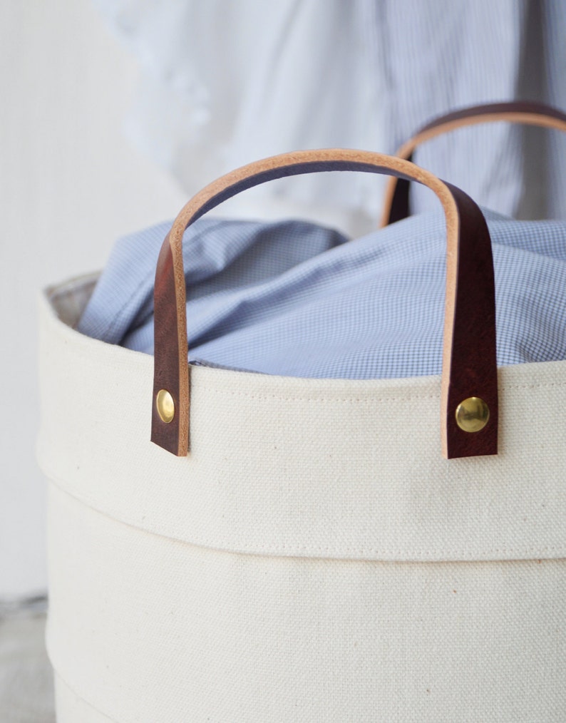 Storage basket. Laundry hamper. Toy storage bin. Canvas Etsy