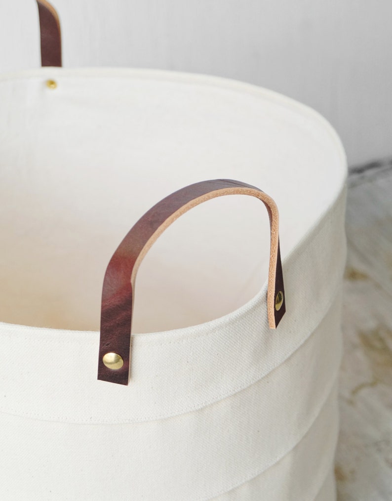 Storage basket. Laundry hamper. Toy storage bin. Canvas Etsy