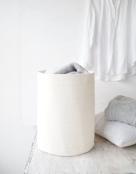 white nursery hamper