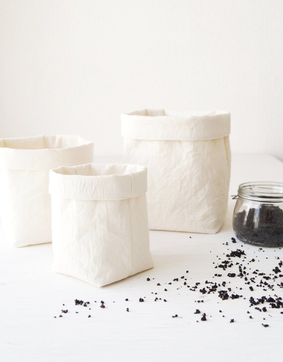 Set of 3 storage baskets. Bathroom storage bin. Fabric Etsy