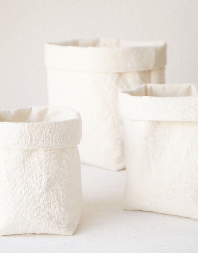 Set of 3 storage baskets. Bathroom storage bin. Fabric Etsy