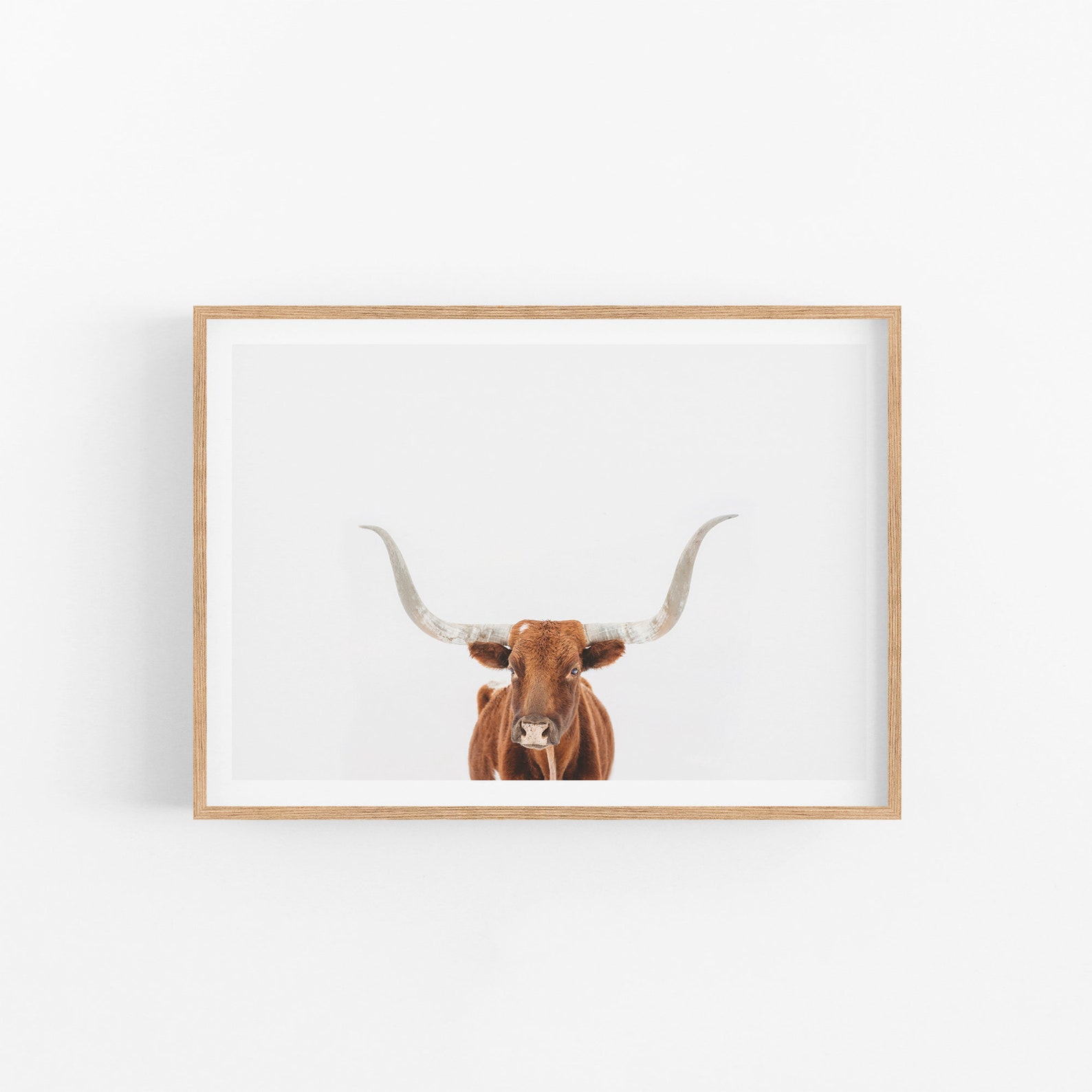 Longhorn Cow Wall Art Digital Download Farmhouse Decor Etsy