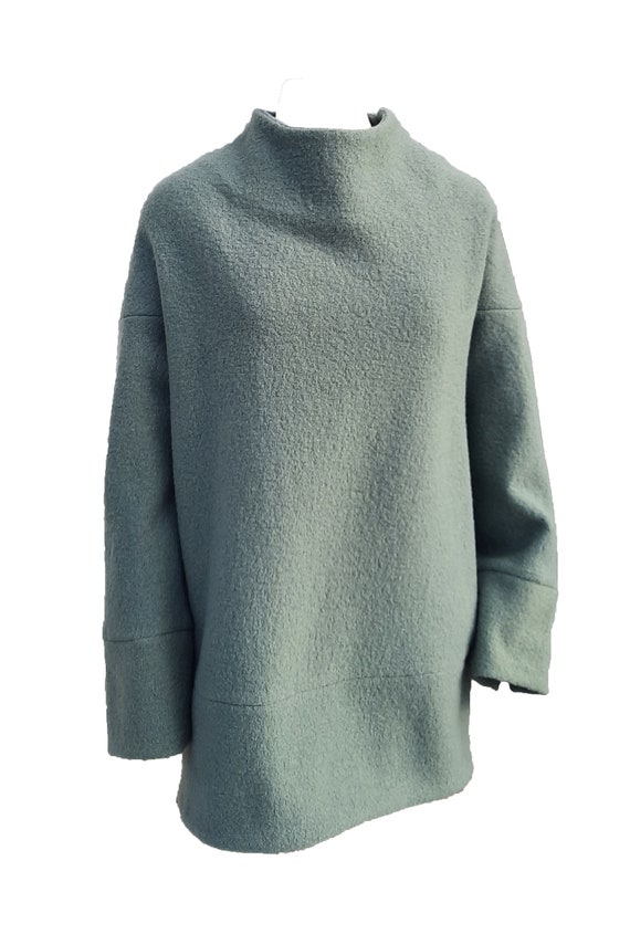 Damen Pullover Wollwalk „Edda“ in Schilf Edda ist ein loser