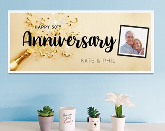 50th Wedding Anniversary Banners - Etsy UK