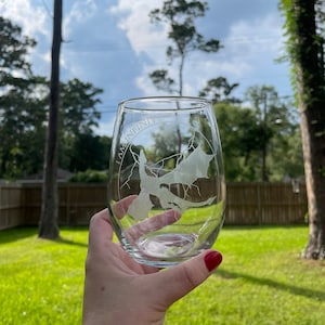 I Am Infinite Wine Glass