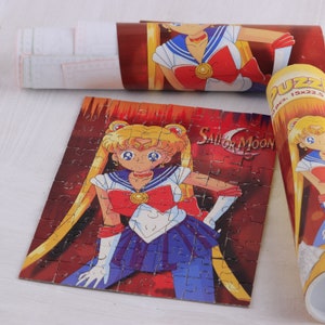 Sailor Moon Vintage Puzzle Jigsaw with Poster and 4 coloring papers