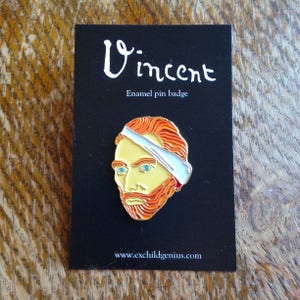 Vincent Van Gogh Enamel Pin Badge. Fantastic Full Colour Bronze Metal Pin. Very Nice Item. Art History Pin. Christmas Gift Secret Santa