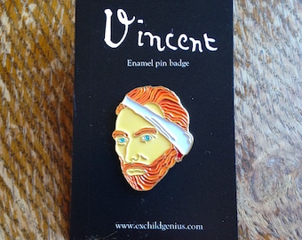 Vincent Van Gogh Enamel Pin Badge. Fantastic Full Colour Bronze Metal Pin. Very Nice Item.