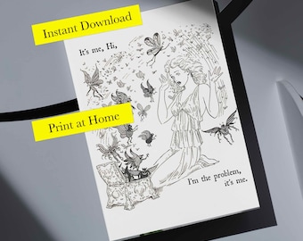 Pandora's Box Taylor Swift Antiheld Herunterladbare Kunst Druck Sofortiger Download Druck zu Hause Geschenk Ich bin es, Hallo, ich bin das Problem, ich bin es