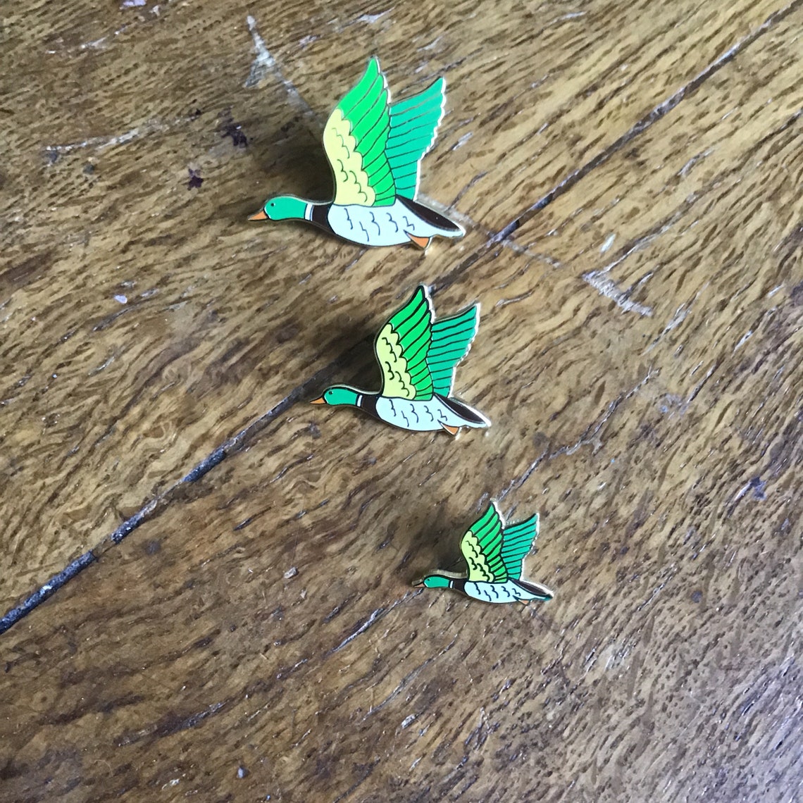 Flying Duck Enamel Pin Set. Classic Retro Design Icon. Super Etsy UK