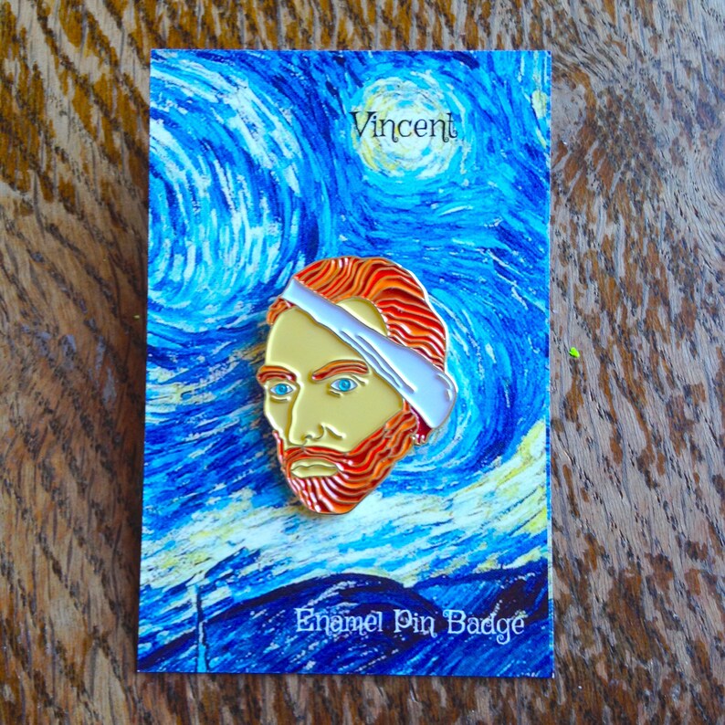 Vincent Van Gogh Enamel Pin Badge. Fantastic Full Colour Bronze Metal Pin. Very Nice Item. Art History Pin. Christmas Gift Secret Santa image 3