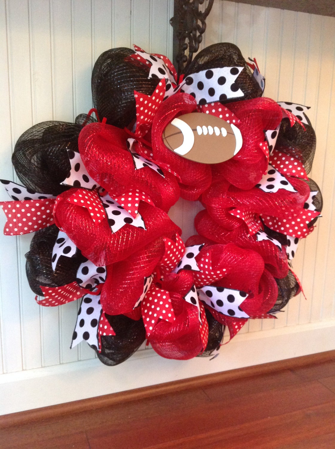 Deco Mesh Sports Wreath Football Wreath Basketball Wreath Etsy