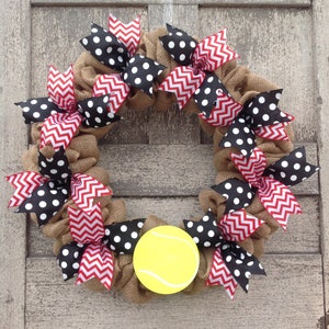 Tennis wreath, custom tennis wreath, tennis mom, tennis gifts, gifts for tennis coach, tennis ball wreath, tennis, tennis door hanger, coach