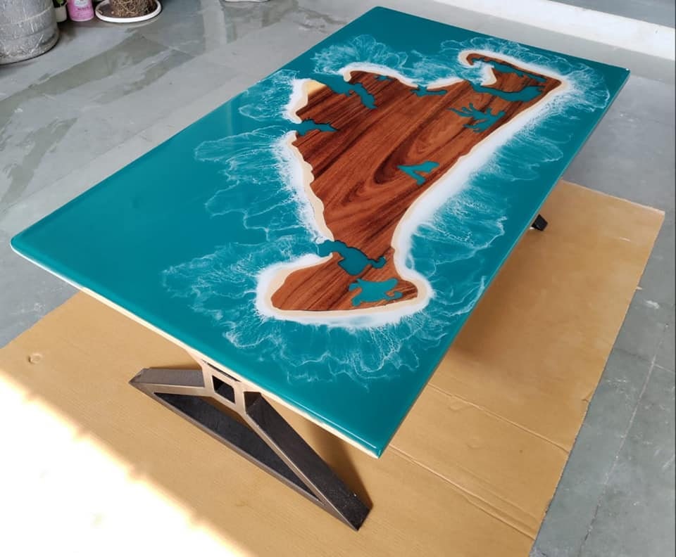 Ocean Epoxy Table - Etsy