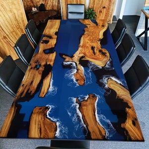 Epoxy River Tables-Esstisch, Couchtisch, Beistelltisch, Schreibtisch, Küchentisch, Thekenplatte