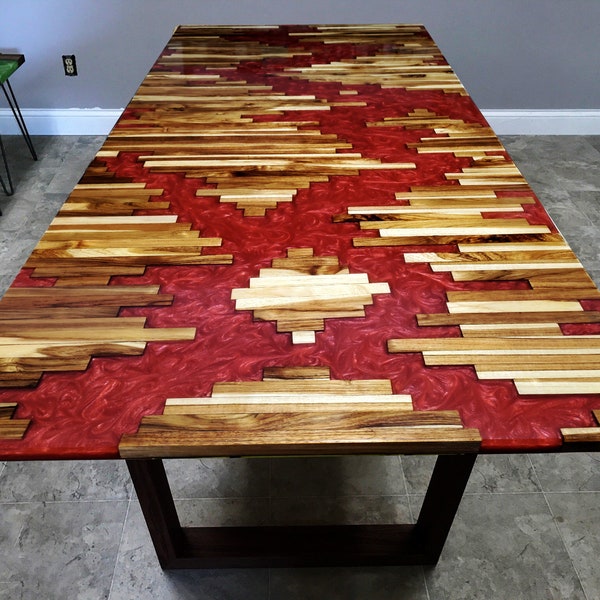 Pixelated Epoxy Table , Dining table, Coffee table, bar table, kitchen table, desk, office table.