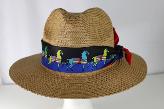Women Kentucky Derby Panama Fedora Festival Straw Hat Tan Pink Horse Band NEW 01jsz22x3zzkkyvafthe.jpg main image 4