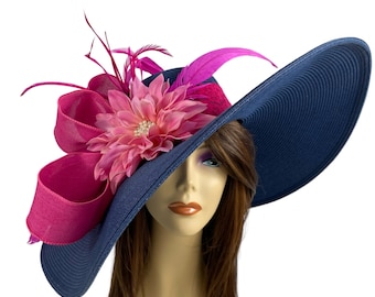 Retro White Red Jeweled Flower Womens Kentucky Derby Hat  display picture 2