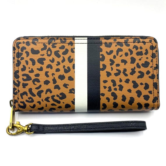 Fossil leopard wallet hotsell