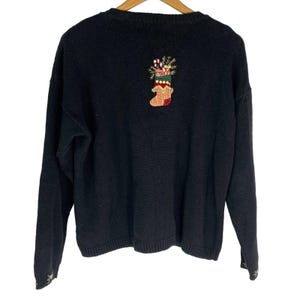 Cardigan Carly St Claire Noir Avec Appliqué Bonhomme De Neige – Taille M, Occasion Très Bon état