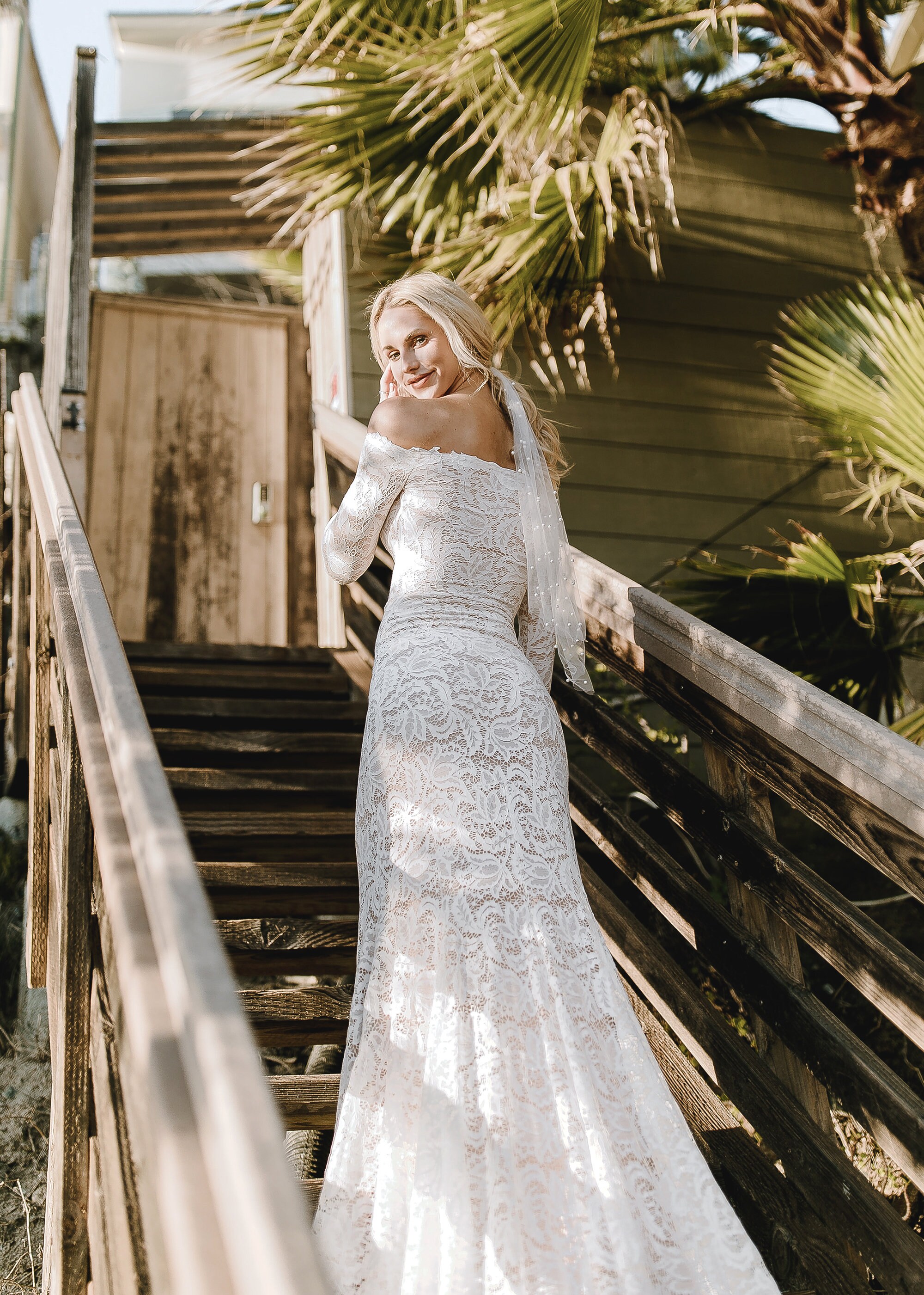 long bodycon wedding dress Zapakasa Women Ivory Lace Midi Wedding Dress with Sleeves Bateau Neck  Bodycon Engagement Dress