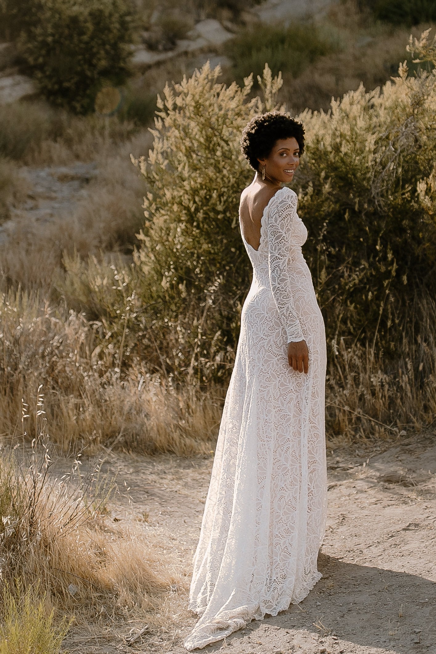 fitted lace wedding dress Modern Sheer Bodice A-Line V-Neck Lace Wedding Dress with Long Sleeves White / 16W